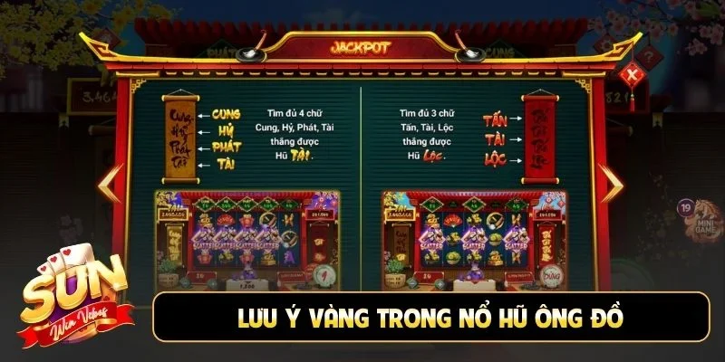 Lưu ý vàng trong nổ hũ Ông Đồ